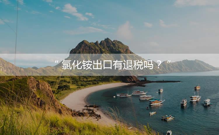 氯化銨出口有退稅嗎？